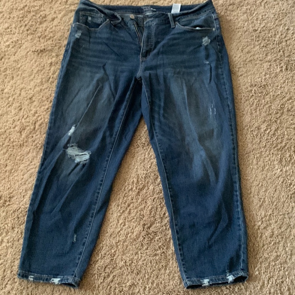 Stretch mid-rise jeans